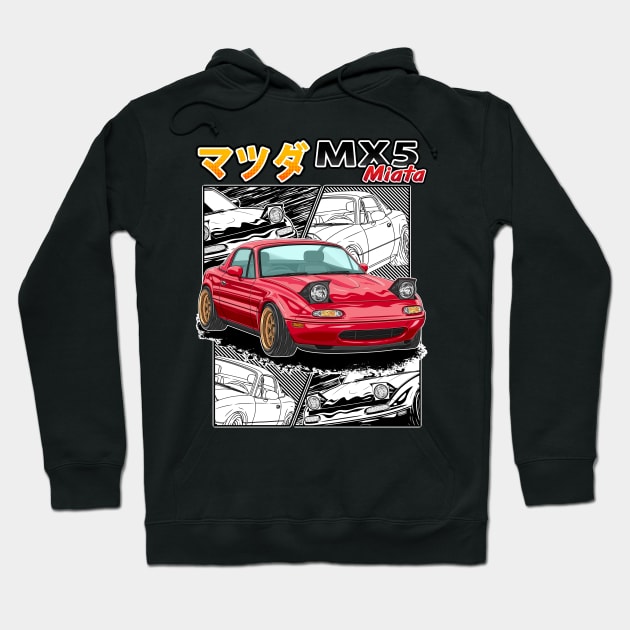 JDM Mazda MX5 Miata Hoodie by Guyvit